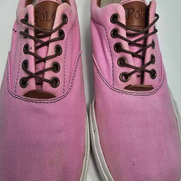 Polo by Ralph Lauren Pink Canvas Men's Shoes Size 9 - Picture 7 of 14